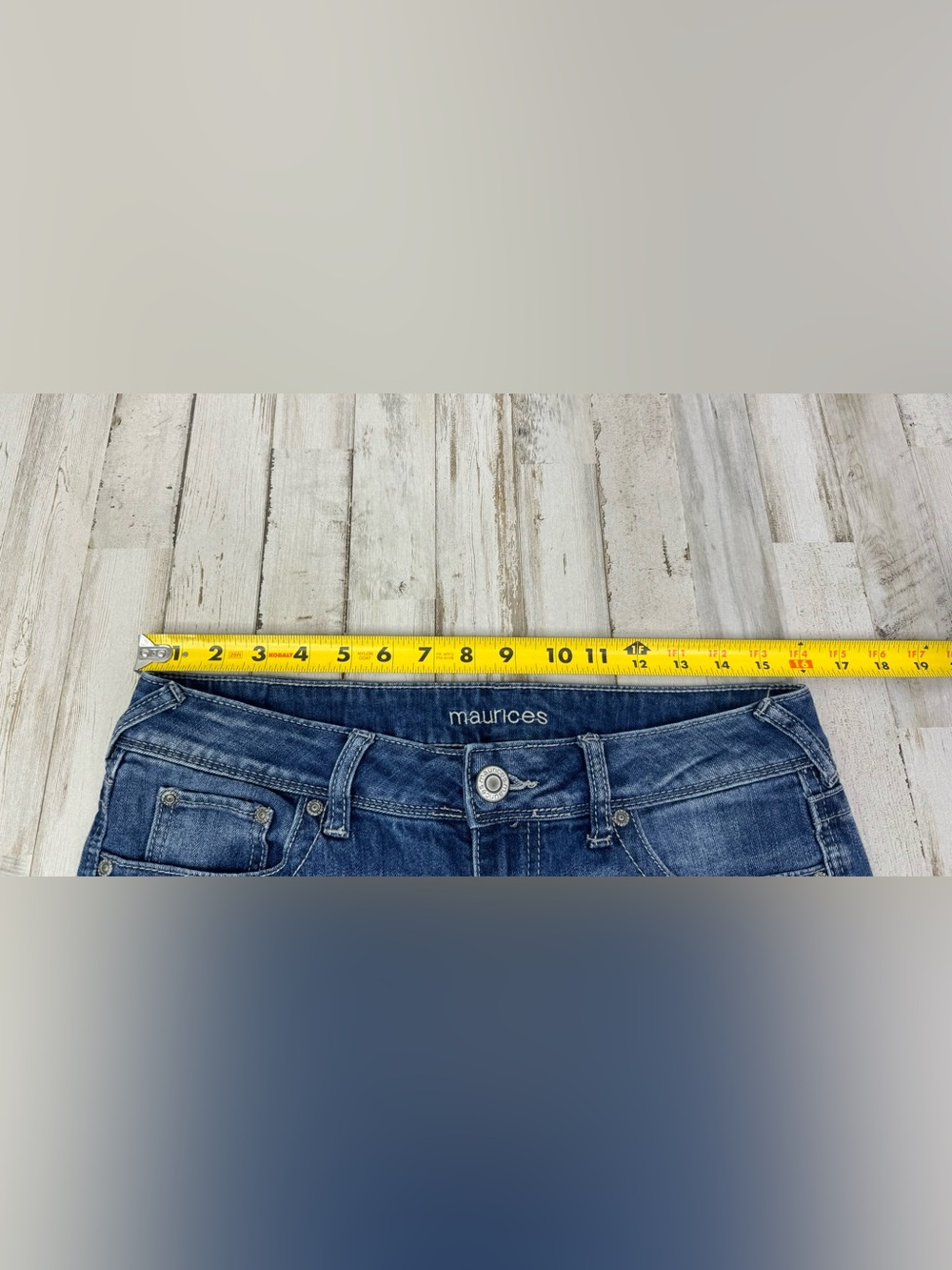 Maurices Jeans Womens 8S Blue Mid Rise Straight Leg Stretch Denim - Picture 6 of 11
